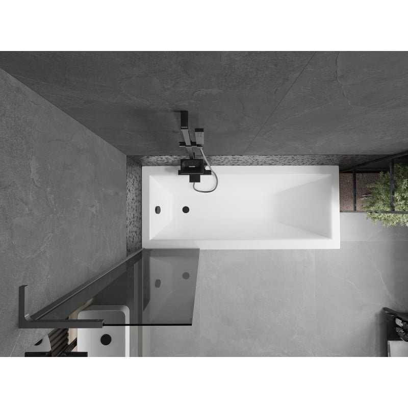 Mexen Next L Badewannenfaltwand 1-flügelig 50 x 150 cm, Graphit, Gun Metal - 895-050-000-03-40-95