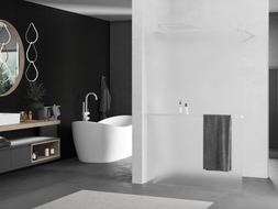 Mexen Kioto+ Duschwand mit Ablage Walk-in 70 x 200 cm, mattiert, weiß - 800-070-121-20-30