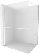 Mexen Kioto+ Duschwand mit Ablage Walk-in 120 x 200 cm, matt, weiß - 800-120-121-20-30