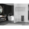Mexen Kioto+ Duschwand mit Ablage Walk-in 130 x 200 cm, transparent/Frost, weiß - 800-130-121-20-35