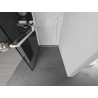 Mexen Kioto+ Duschwand mit Ablage Walk-in 70 x 200 cm, schwarzer Rahmen, weiß - 800-070-121-20-70