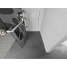Mexen Kioto+ Duschwand mit Regal Walk-in 70 x 200 cm, weiße Welle, weiß - 800-070-121-20-97
