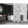 Mexen Kioto+ Duschwand mit Regal Walk-in 110 x 200 cm, weiße Welle, weiß - 800-110-121-20-97