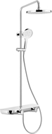 Mexen Axis Aufputz-Duschset mit Regendusche und Batterie, Chrom/Weiß - 78112-20