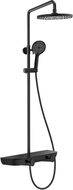 Mexen Axis Aufputz-Duschset mit Regendusche und Armatur, schwarz - 78112-70