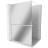 Mexen Kioto+ Duschwand mit Regal Walk-in 90 x 200 cm, Spiegel, weiß - 800-090-121-20-50