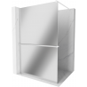 Mexen Kioto+ Duschwand mit Ablage Walk-in 100 x 200 cm, Spiegel, weiß - 800-100-121-20-50