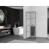 Mexen Kioto+ Duschwand mit Ablage Walk-in 70 x 200 cm, schwarzes Gitter, weiß - 800-070-121-20-77