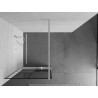 Mexen Kioto+ Duschwand mit Ablage Walk-in 70 x 200 cm, schwarzes Gitter, weiß - 800-070-121-20-77
