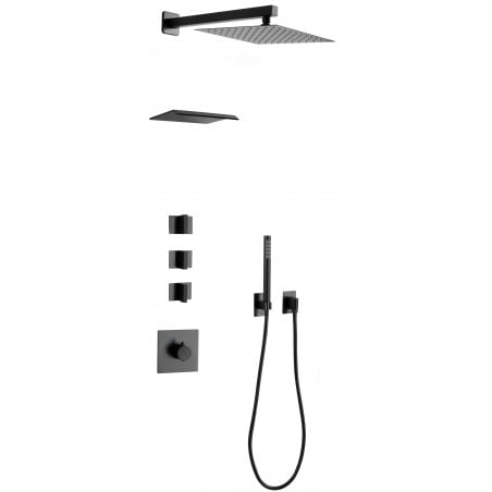 Mexen Boka Unterputz-Duschset, schwarz - 7603-03-70