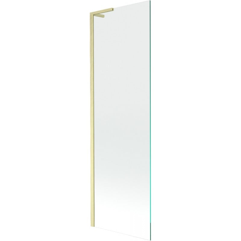 Mexen Next L Badewannenabtrennung 1-flügelig 60 x 150 cm, transparent, gebürstetes Gold - 895-060-000-03-00-55