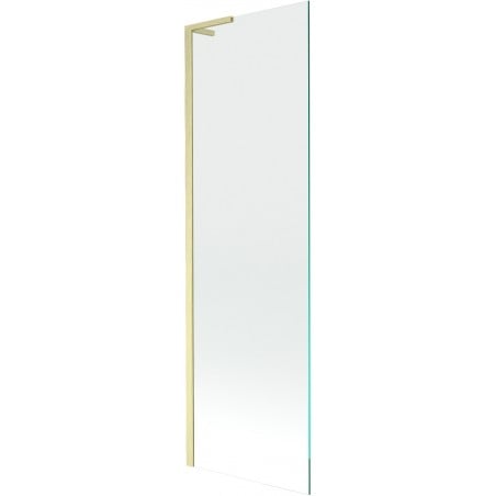 Mexen Next L Badewannenabtrennung 1-flügelig 60 x 150 cm, transparent, gebürstetes Gold - 895-060-000-03-00-55