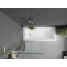 Mexen Next L Badewannenwand 1-flügelig 70 x 150 cm, transparent, gebürstetes Gold - 895-070-000-03-00-55