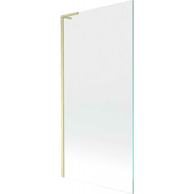 Mexen Next L Badewannenfaltwand, 1-flügelig 90 x 150 cm, transparent, gebürstet gold - 895-090-000-03-00-55