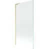Mexen Next L Badewannenfaltwand, 1-flügelig 90 x 150 cm, transparent, gebürstet gold - 895-090-000-03-00-55