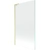 Mexen Next L Badewannenfaltwand 1-flügelig 100 x 150 cm, transparent, gebürstetes Gold - 895-100-000-03-00-55