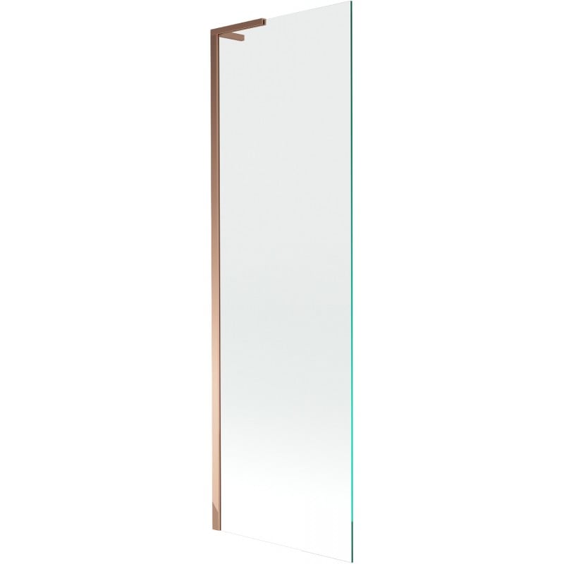 Mexen Next L Badewannenabtrennung 1-flügelig 60 x 150 cm, transparent, Roségold - 895-060-000-03-00-60