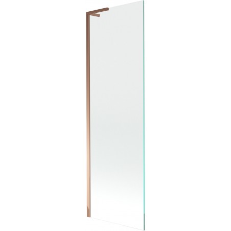 Mexen Next L Badewannenabtrennung 1-flügelig 60 x 150 cm, transparent, Roségold - 895-060-000-03-00-60