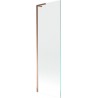 Mexen Next L Badewannenabtrennung 1-flügelig 60 x 150 cm, transparent, Roségold - 895-060-000-03-00-60