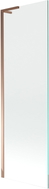 Mexen Next L Badewannenabtrennung 1-flügelig 60 x 150 cm, transparent, Roségold - 895-060-000-03-00-60