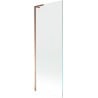 Mexen Next L Badewannenwand 1-flügelig 70 x 150 cm, transparent, Roségold - 895-070-000-03-00-60