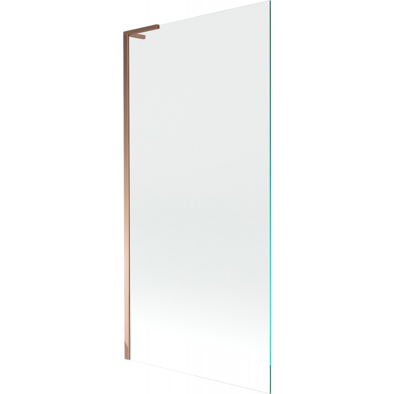 Mexen Next L Badewannenabtrennung 1-flügelig 90 x 150 cm, transparent, Roségold - 895-090-000-03-00-60