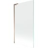 Mexen Next L Badewannenfaltwand 1-flügelig 100 x 150 cm, transparent, Roségold - 895-100-000-03-00-60