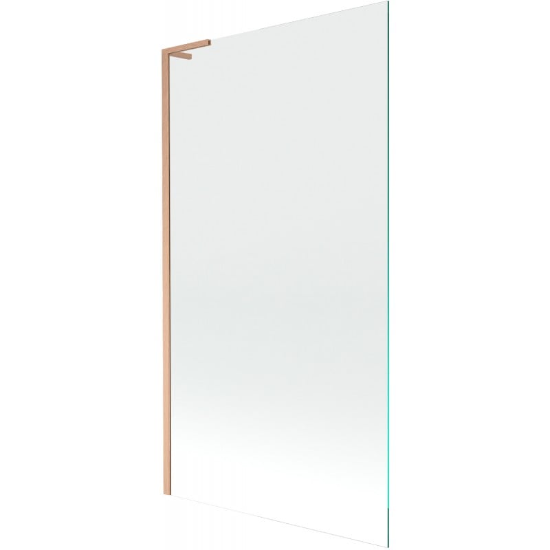 Mexen Next L Badewannenfaltwand 1-flügelig 100 x 150 cm, transparent, gebürstetes Kupfer - 895-100-000-03-00-65