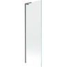 Mexen Next L Badewannenwand 1-flügelig 60 x 150 cm, transparent, gebürstetes Kanonengrau - 895-060-000-03-00-66