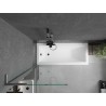 Mexen Next L Badewannenabtrennung 1-flügelig 70 x 150 cm, transparent, gebürstet in Gun Gray - 895-070-000-03-00-66