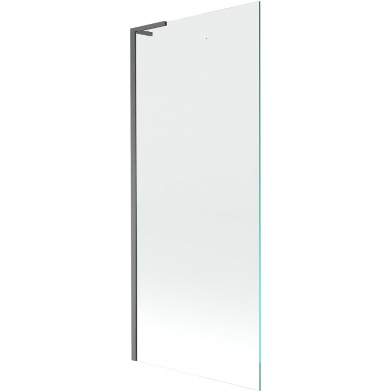 Mexen Next L Badewannen-Faltwand 1-flügelig 80 x 150 cm, transparent, gebürstetes Gun Gray - 895-080-000-03-00-66