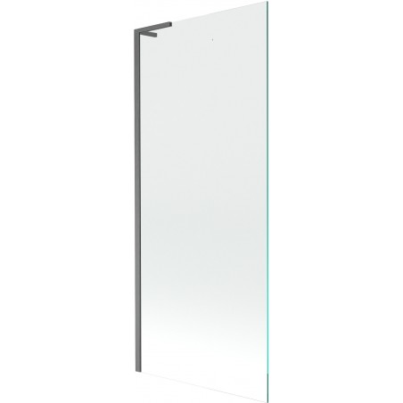 Mexen Next L Badewannen-Faltwand 1-flügelig 80 x 150 cm, transparent, gebürstetes Gun Gray - 895-080-000-03-00-66