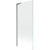 Mexen Next L Badewannen-Faltwand 1-flügelig 80 x 150 cm, transparent, gebürstetes Gun Gray - 895-080-000-03-00-66