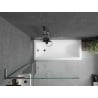 Mexen Next L Badewannenwand 1-flügelig 90 x 150 cm, transparent, gebürstet gun gray - 895-090-000-03-00-66