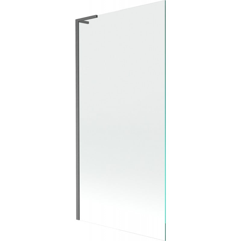 Mexen Next L Badewannenwand 1-flügelig 90 x 150 cm, transparent, gebürstet gun gray - 895-090-000-03-00-66