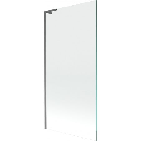Mexen Next L Badewannenwand 1-flügelig 90 x 150 cm, transparent, gebürstet gun gray - 895-090-000-03-00-66