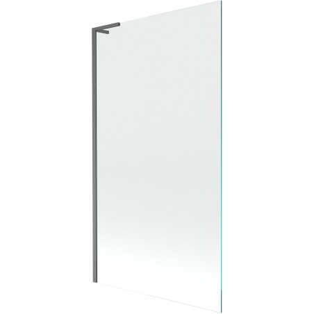 Mexen Next L Badewannenfaltwand 1-flügelig 100 x 150 cm, transparent, gebürstetes Gun Gray - 895-100-000-03-00-66