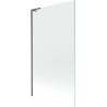 Mexen Next L Badewannenfaltwand 1-flügelig 100 x 150 cm, transparent, gebürstetes Gun Gray - 895-100-000-03-00-66