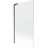 Mexen Next L Badewannenabtrennung 1-flügelig 100 x 150 cm, transparent, schwarz - 895-100-000-03-00-70