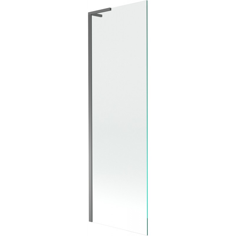 Mexen Next L Badewannenabtrennung 1-flügelig 60 x 150 cm, transparent, Gun Metal - 895-060-000-03-00-95