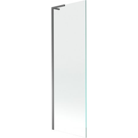 Mexen Next L Badewannenabtrennung 1-flügelig 60 x 150 cm, transparent, Gun Metal - 895-060-000-03-00-95