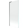 Mexen Next L Badewannenfaltwand, 1-flügelig, 80 x 150 cm, transparent, Gun Metal - 895-080-000-03-00-95