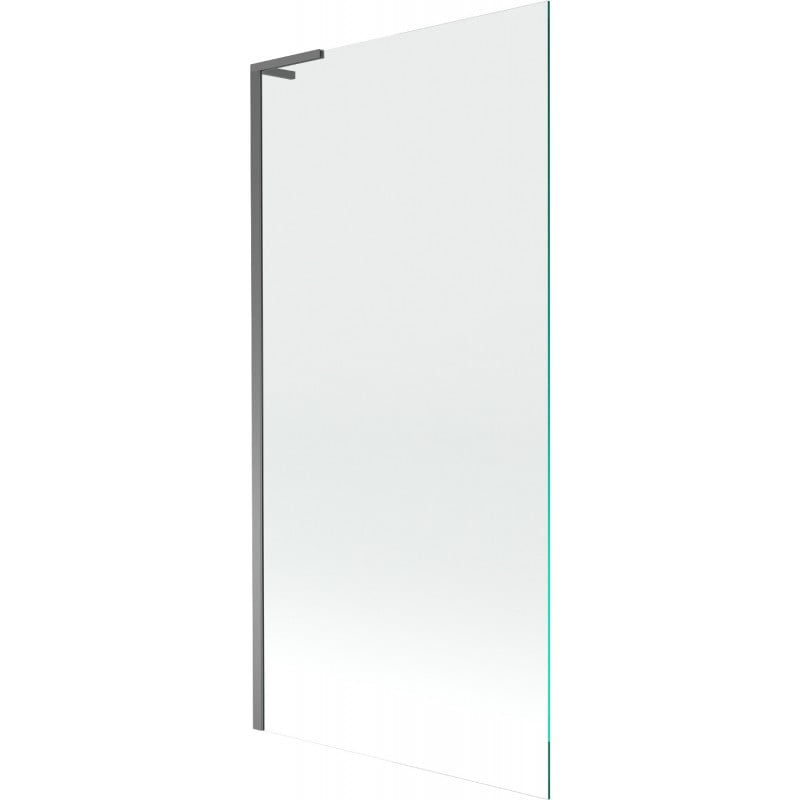Mexen Next L Badewannenabtrennung 1-flügelig 90 x 150 cm, transparent, Gun Metal - 895-090-000-03-00-95