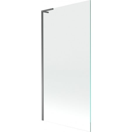 Mexen Next L Badewannenabtrennung 1-flügelig 90 x 150 cm, transparent, Gun Metal - 895-090-000-03-00-95
