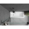Mexen Next L Badewannenwand 1-flügelig 100 x 150 cm, transparent, Gun Metal - 895-100-000-03-00-95