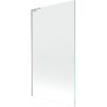 Mexen Next L Badewannenwand 1-teilig 100 x 150 cm, transparent, gebürstetes Nickel - 895-100-000-03-00-97