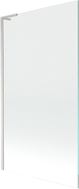 Mexen Next L Badewannenwand 1-teilig 100 x 150 cm, transparent, gebürstetes Nickel - 895-100-000-03-00-97