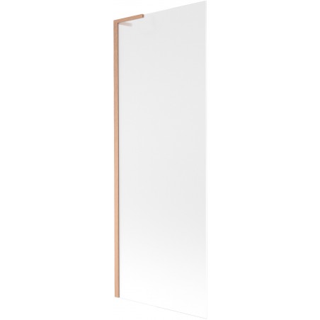 Mexen Next L Badewannenfaltwand 1-flügelig 70 x 150 cm, Milchglas, gebürstetes Kupfer - 895-070-000-03-30-65