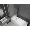 Mexen Next L Badewannenfaltwand 1-flügelig 80 x 150 cm, Reif, gebürstet gun gray - 895-080-000-03-30-66
