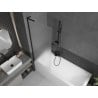 Mexen Next L Badewannenabtrennung 1-flügelig 70 x 150 cm, matt, schwarz - 895-070-000-03-30-70